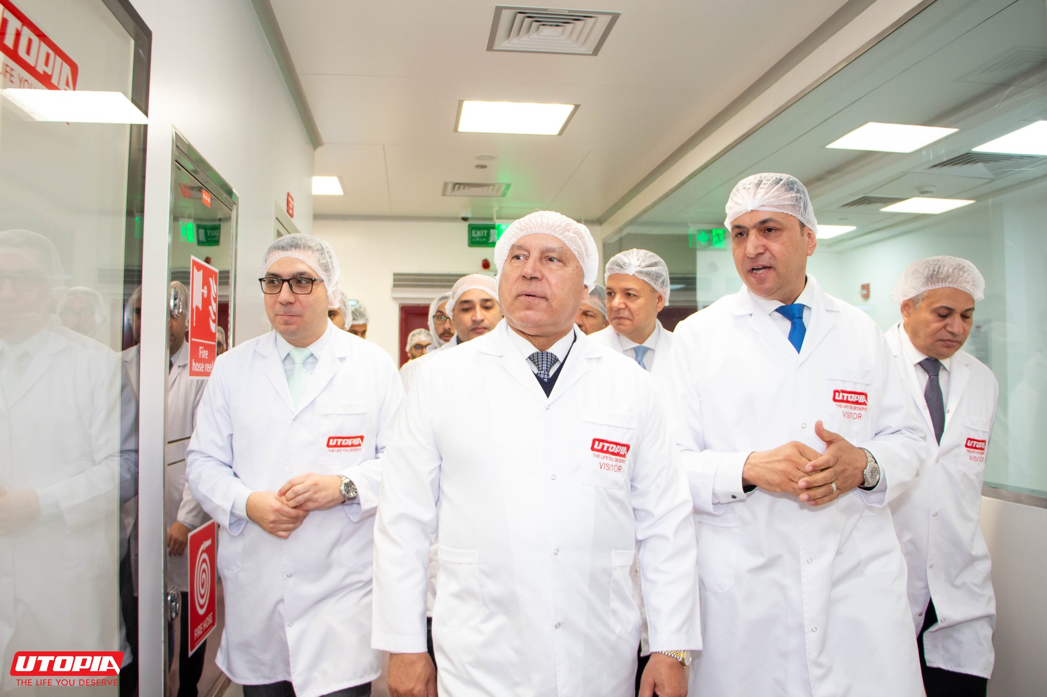 The visit of Minister of Industry Lieutenant General Kamel Al-Wazir to Utopia Pharmaceuticals factory.