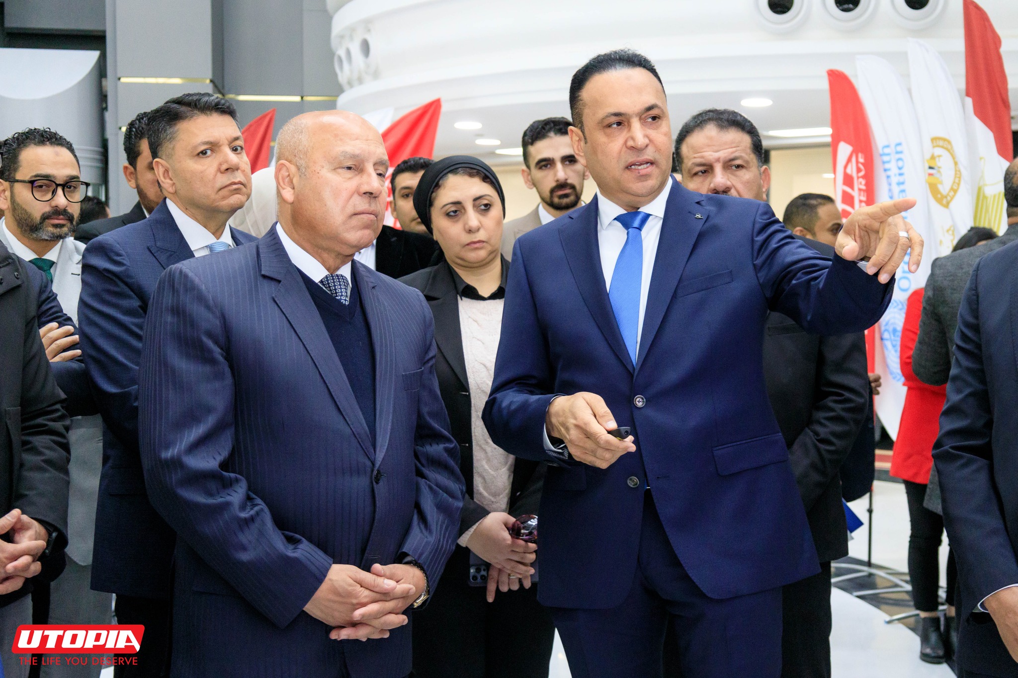The visit of Minister of Industry Lieutenant General Kamel Al-Wazir to Utopia Pharmaceuticals factory.