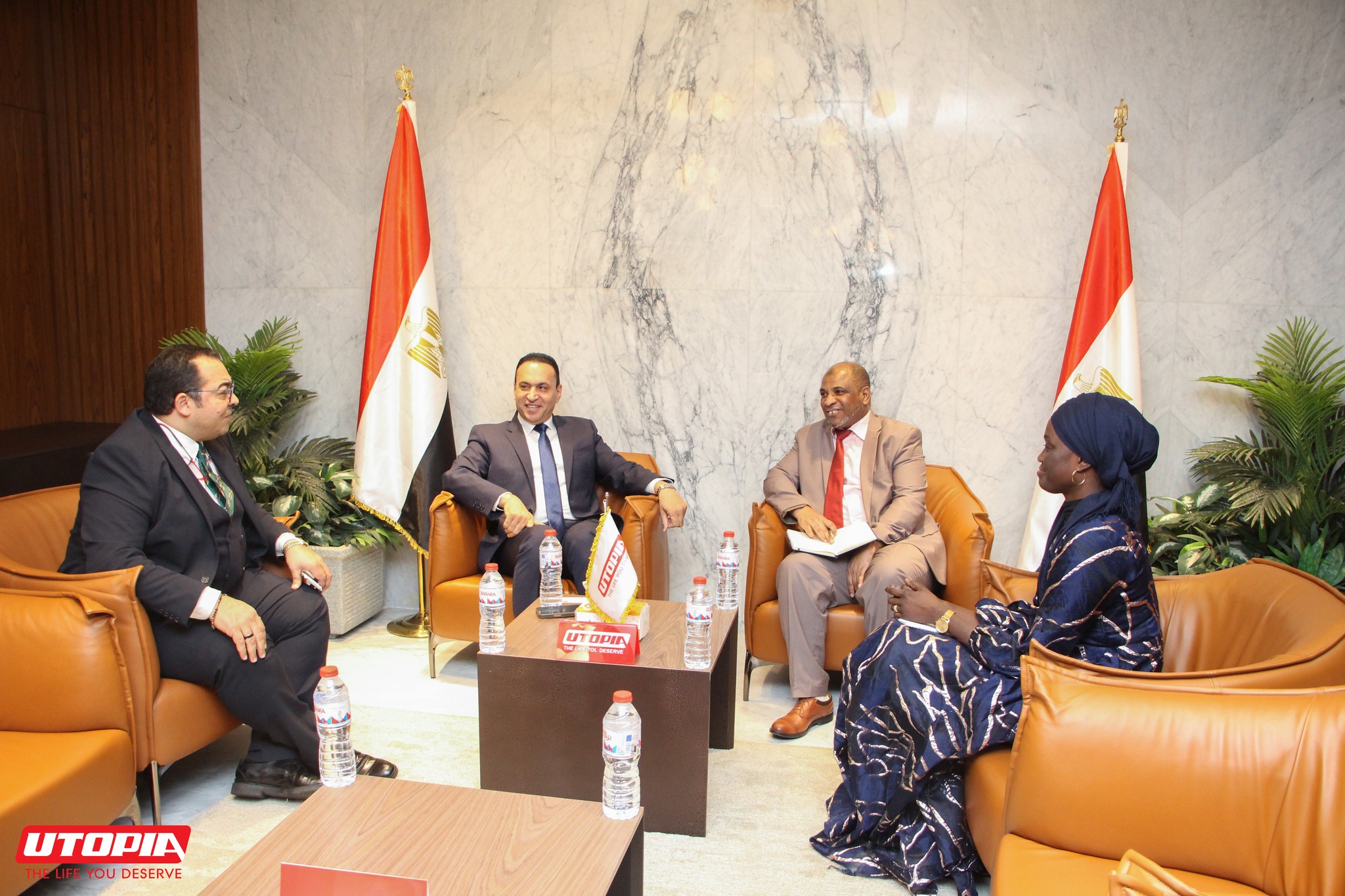 Utopia Pharma was honored to receive a distinguished delegation from the Embassy of the Republic of Senegal in Cairo during an official visit to our pharmaceutical manufacturing facilities.