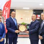 The visit of Minister of Industry Lieutenant General Kamel Al-Wazir to Utopia Pharmaceuticals factory.
